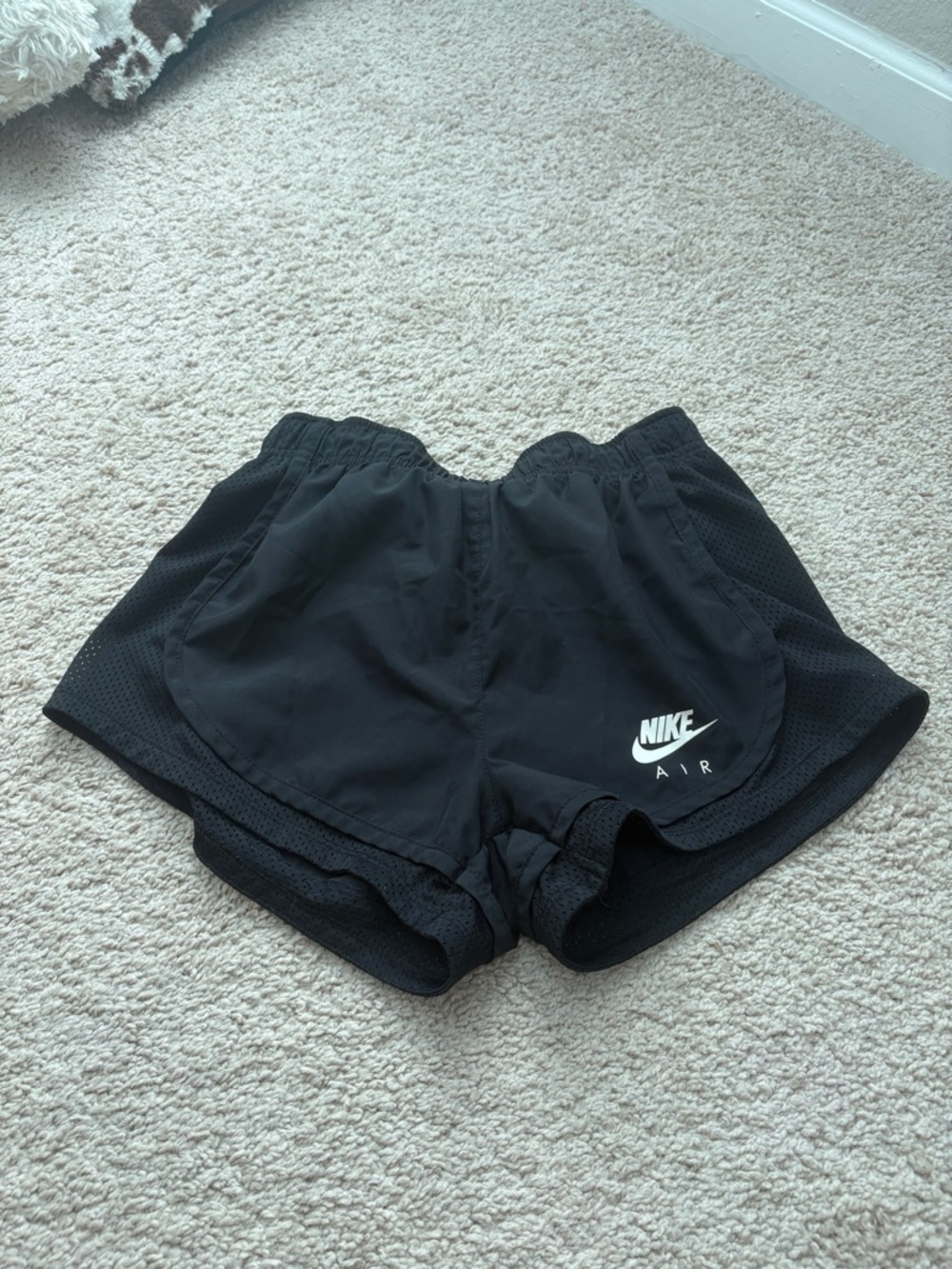 Nike Black Athletic Shorts with Mesh Panels